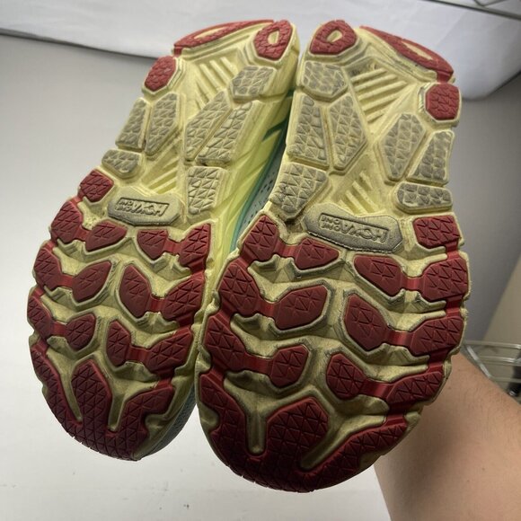 Hoka One One Women's Clifton 7 1110509 Light Green Yellow Sneaker Shoes Size 7.5 - Picture 7 of 11